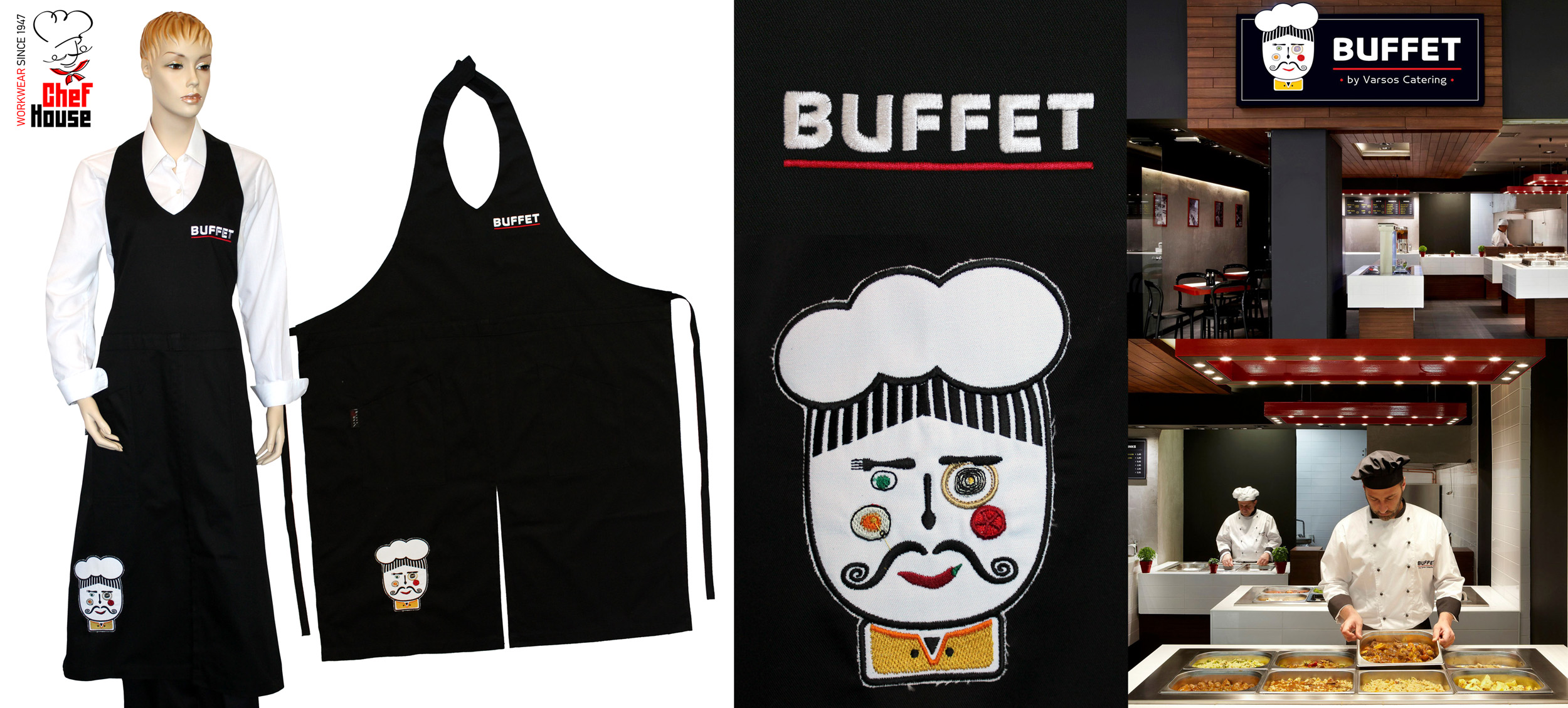 Ποδιά Buffet κατασκευής Chef House